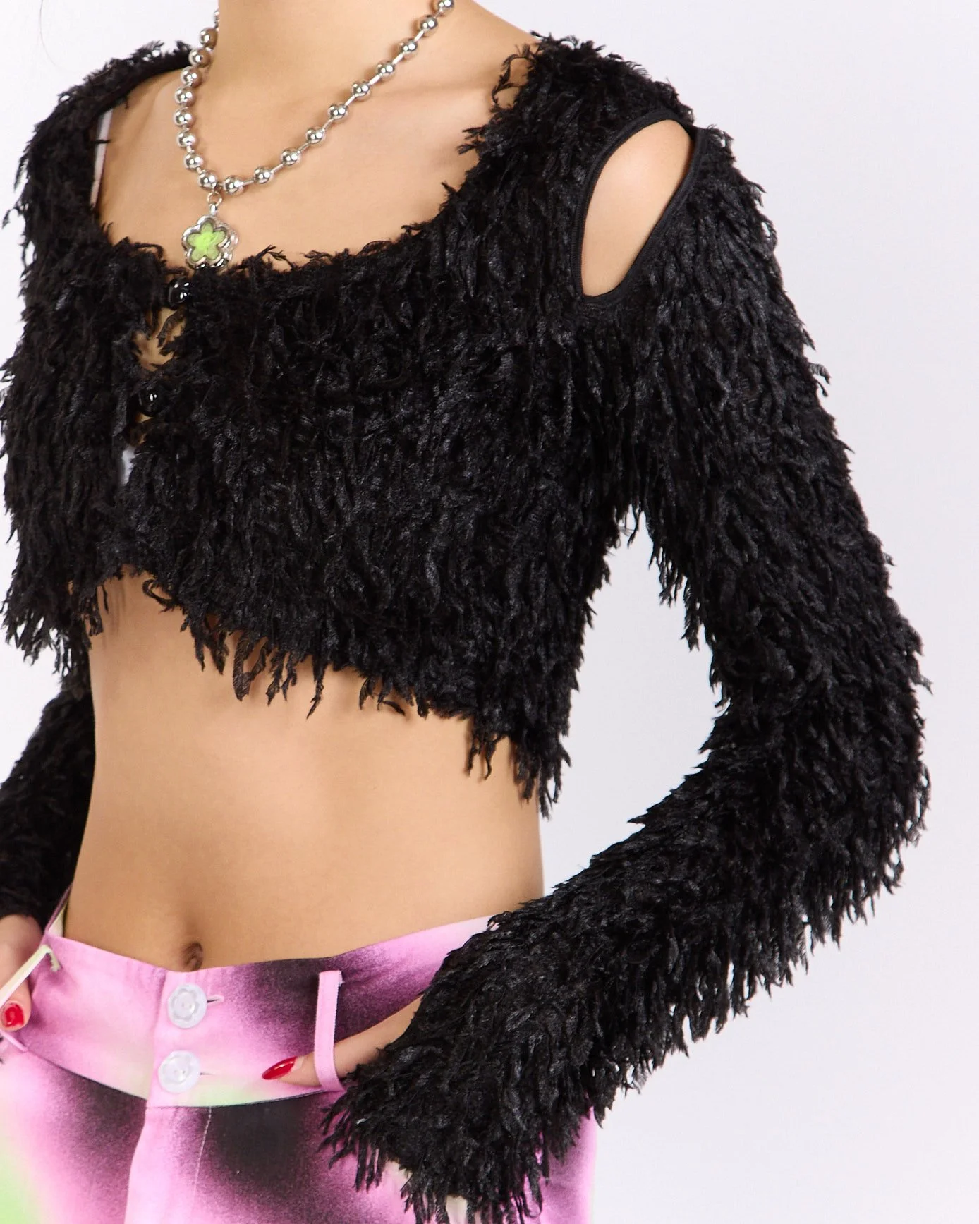 Fuzz Cut Out Top — SOMEWHERE NOWHERE